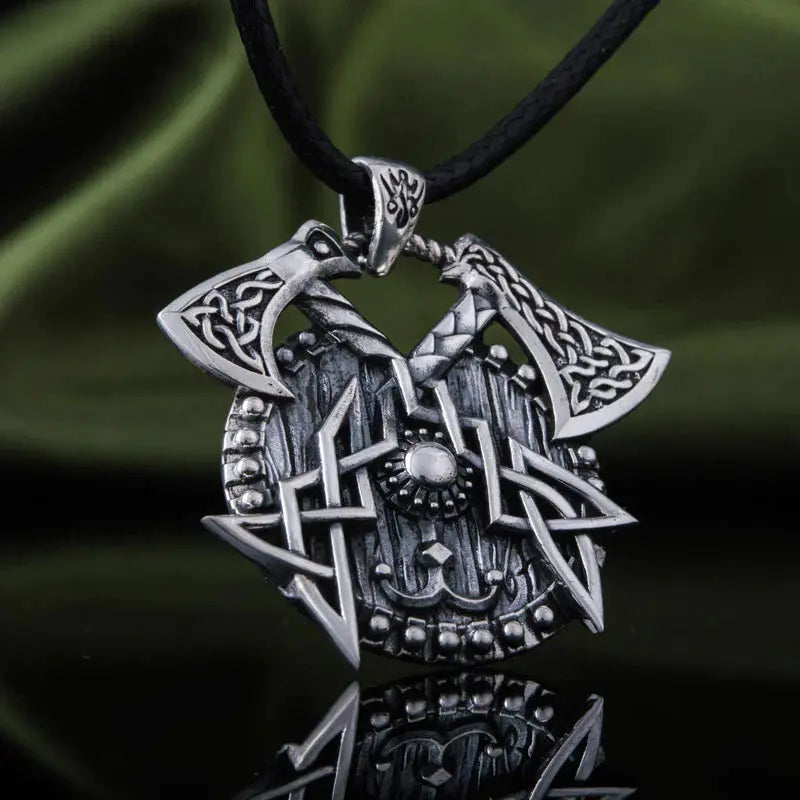 Shield Necklace (Silver) - Viking Heritage Store