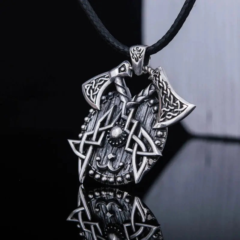 Shield Necklace (Silver) - Viking Heritage Store