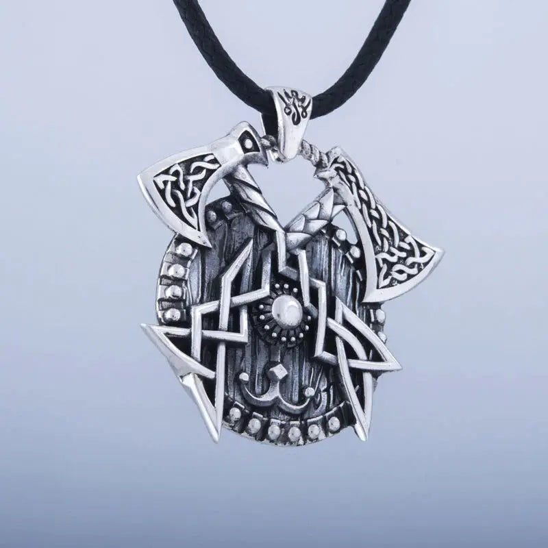 Shield Necklace (Silver) - Viking Heritage Store