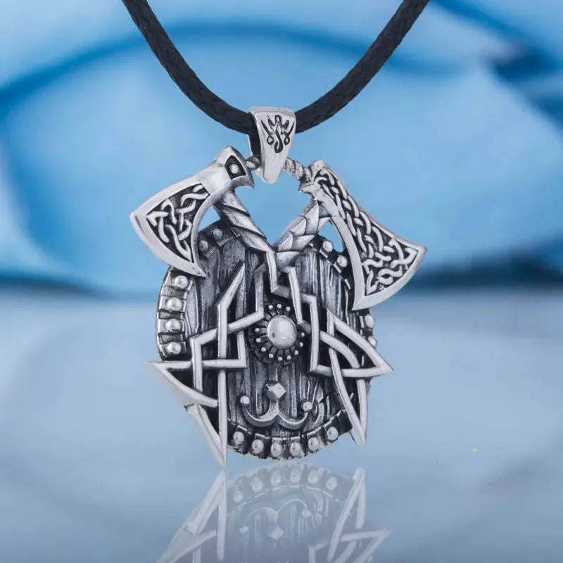 Shield Necklace (Silver) - Viking Heritage Store