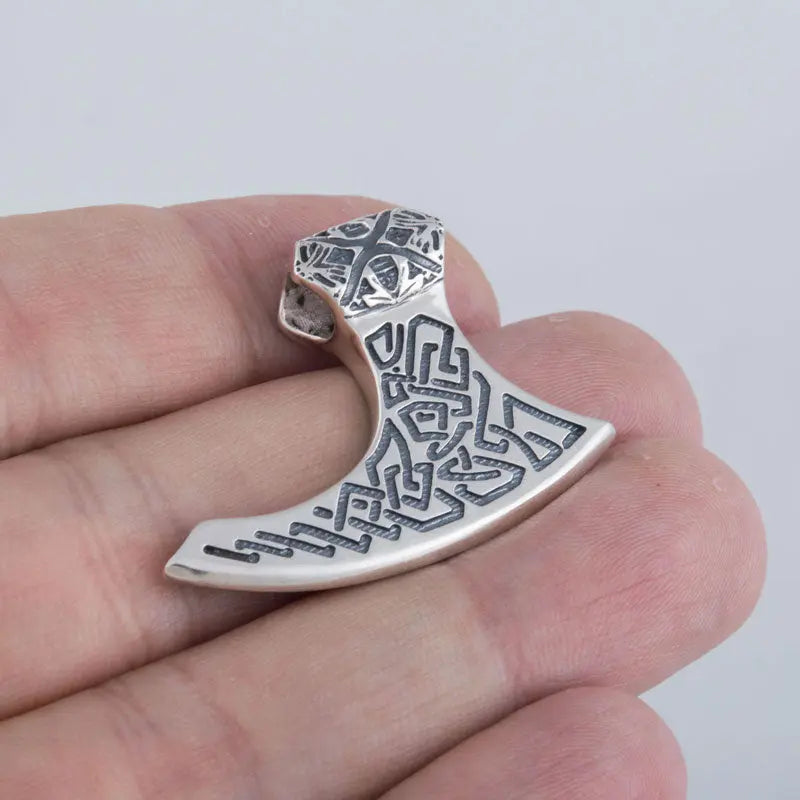 Silver Axe Pendant - Viking Heritage Store