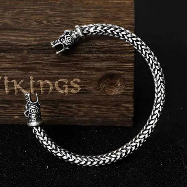 Silver Fafnir Arm Ring - Viking Heritage Store