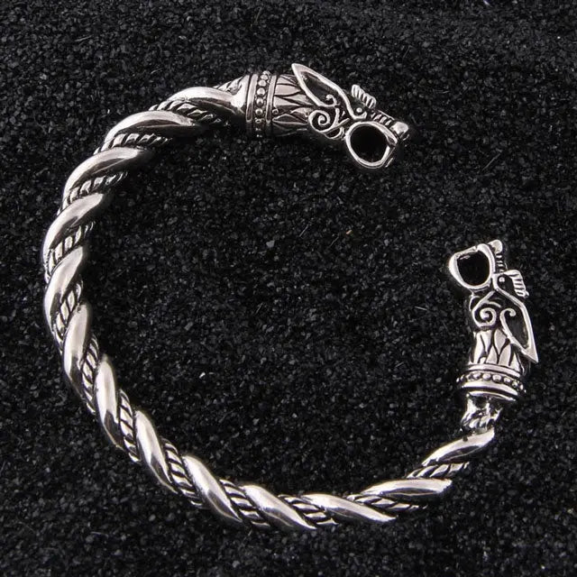 Silver Fenrir Arm Ring - Viking Heritage Store