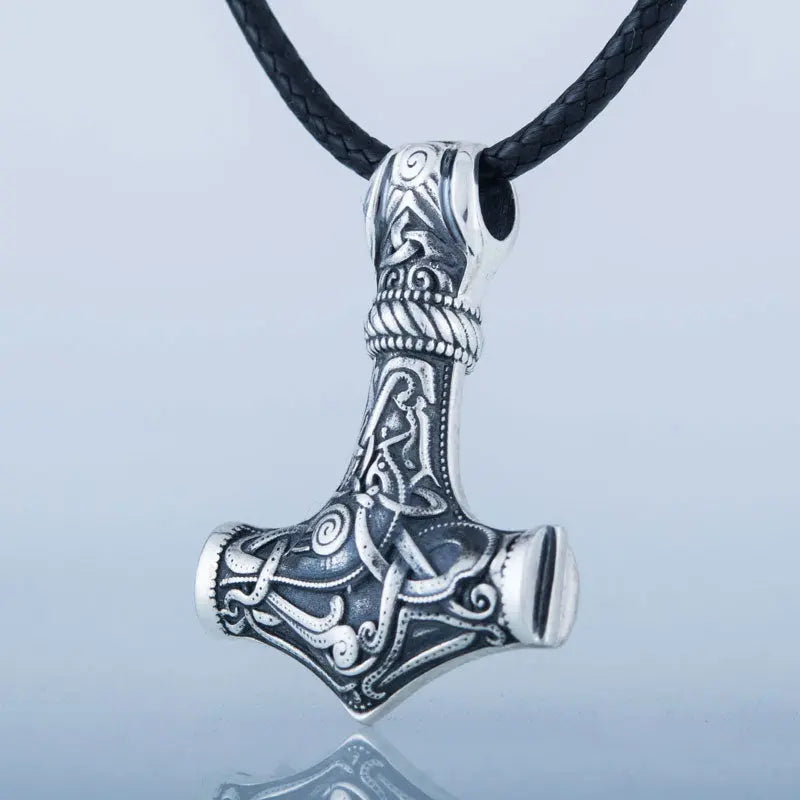 Silver Mjolnir Necklace - Viking Heritage Store