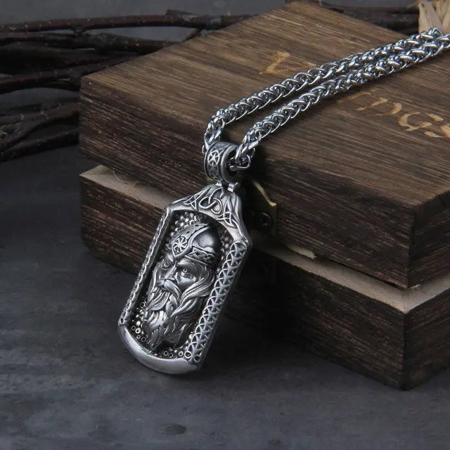 Silver Odin Necklace - Viking Heritage Store