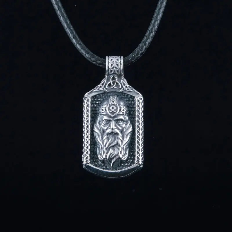 Silver Odin Necklace - Viking Heritage Store