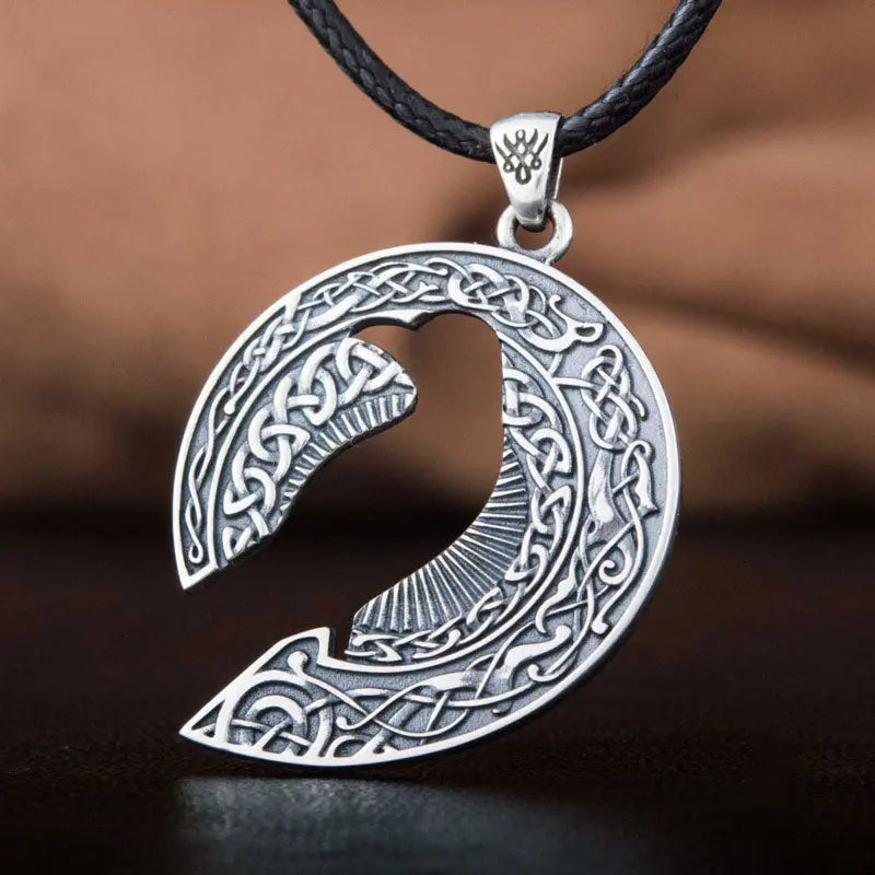 Silver Raven Necklace - Viking Heritage Store