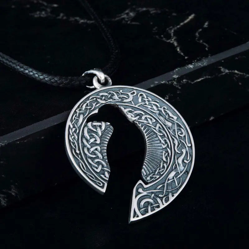 Silver Raven Necklace - Viking Heritage Store