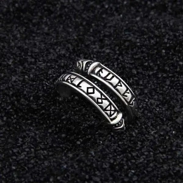 Silver Runes Ring - Viking Heritage Store