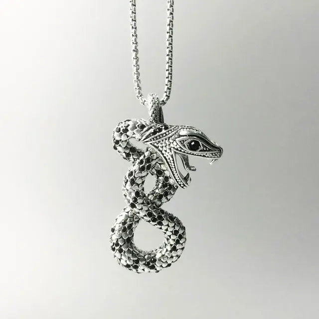 Silver Snake Necklace - Viking Heritage Store