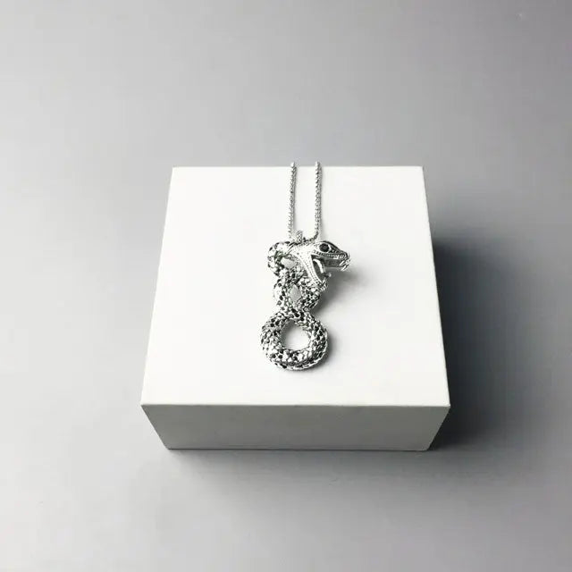 Silver Snake Necklace - Viking Heritage Store