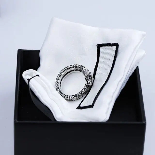 Silver Snake Ring - Viking Heritage Store