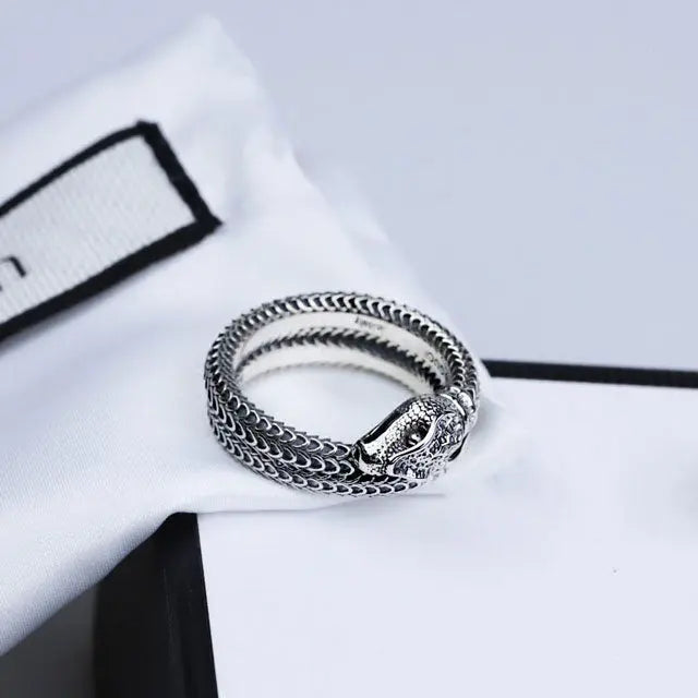 Silver Snake Ring - Viking Heritage Store