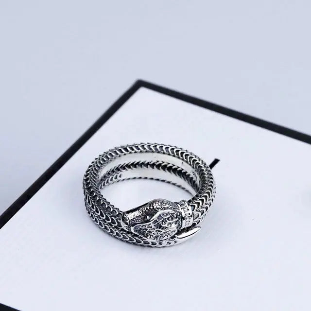 Silver Snake Ring - Viking Heritage Store