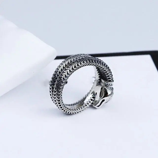 Silver Snake Ring - Viking Heritage Store