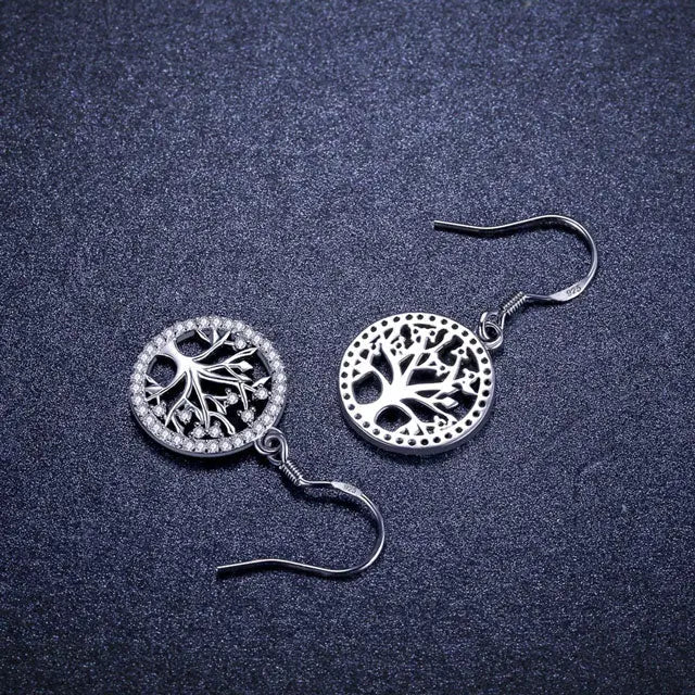 Silver Tree of Life Earrings - Viking Heritage Store