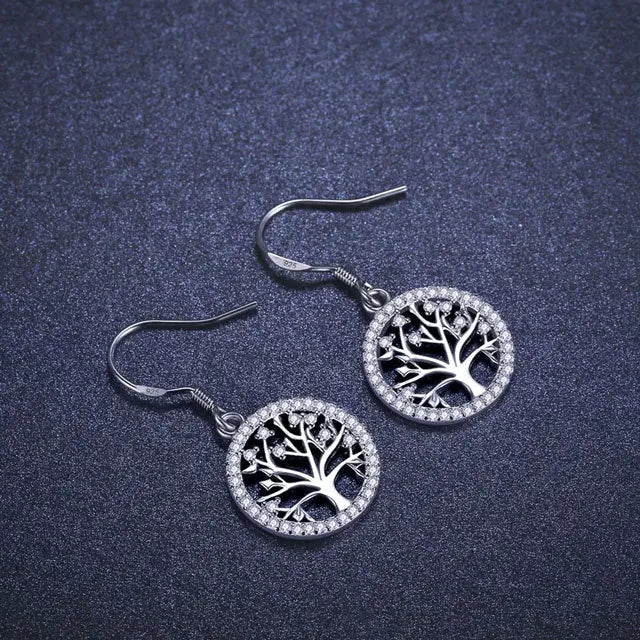 Silver Tree of Life Earrings - Viking Heritage Store