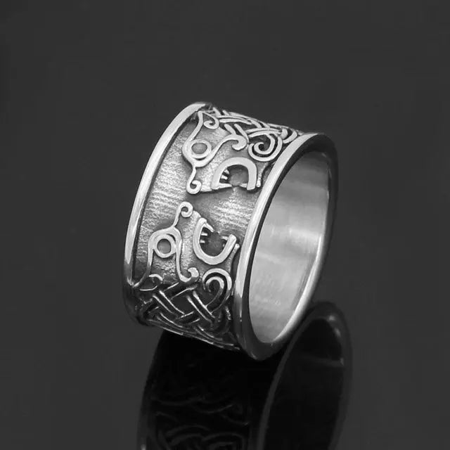 Skoll and Hati Ring - Viking Heritage Store