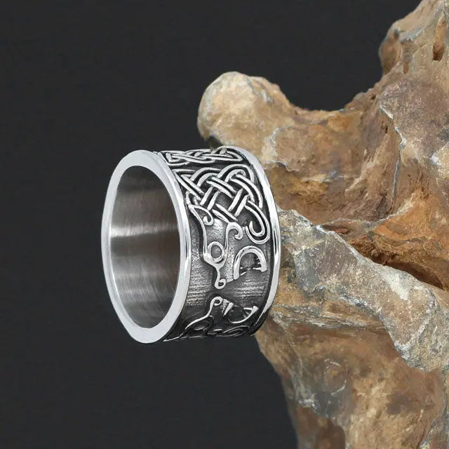 Skoll and Hati Ring - Viking Heritage Store