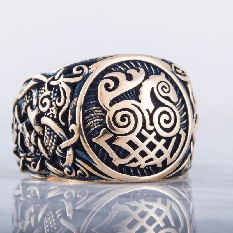 Sleipnir Ring (Solid Bronze) - Viking Heritage Store