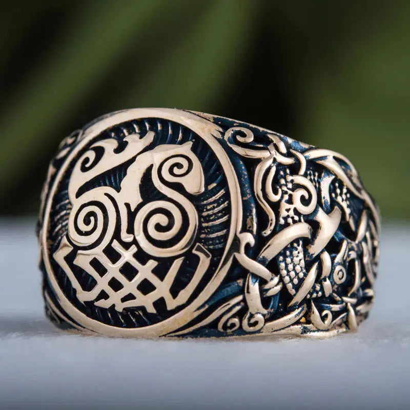 Sleipnir Ring (Solid Bronze) - Viking Heritage Store