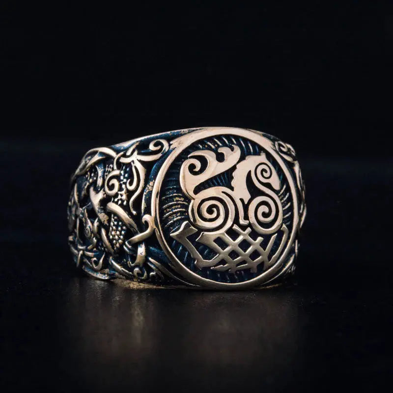 Sleipnir Ring (Solid Bronze) - Viking Heritage Store