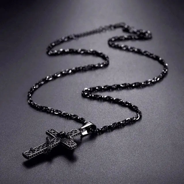 Snake Cross Necklace - Viking Heritage Store