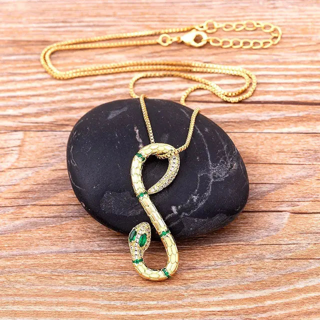 Snake Style Gold Necklace - Viking Heritage Store