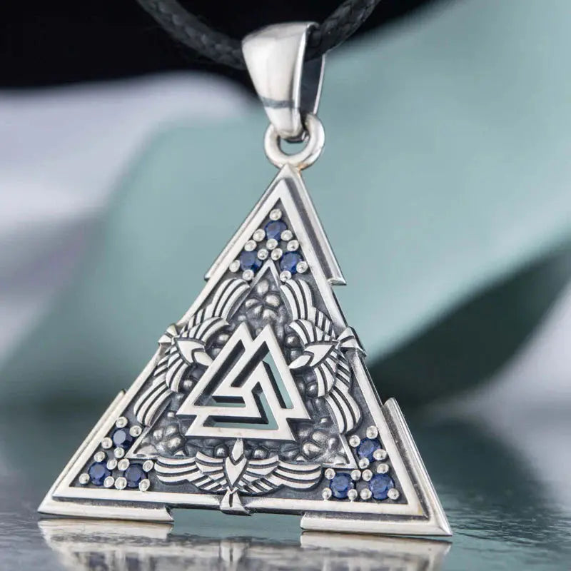 Valknut Necklace (Silver) - Viking Heritage Store