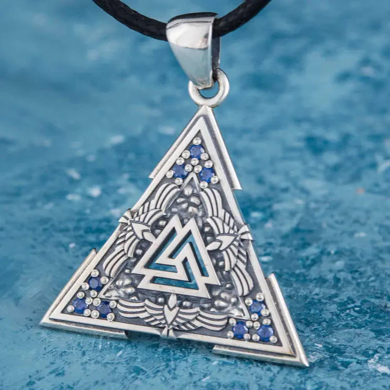 Valknut Necklace (Silver) - Viking Heritage Store