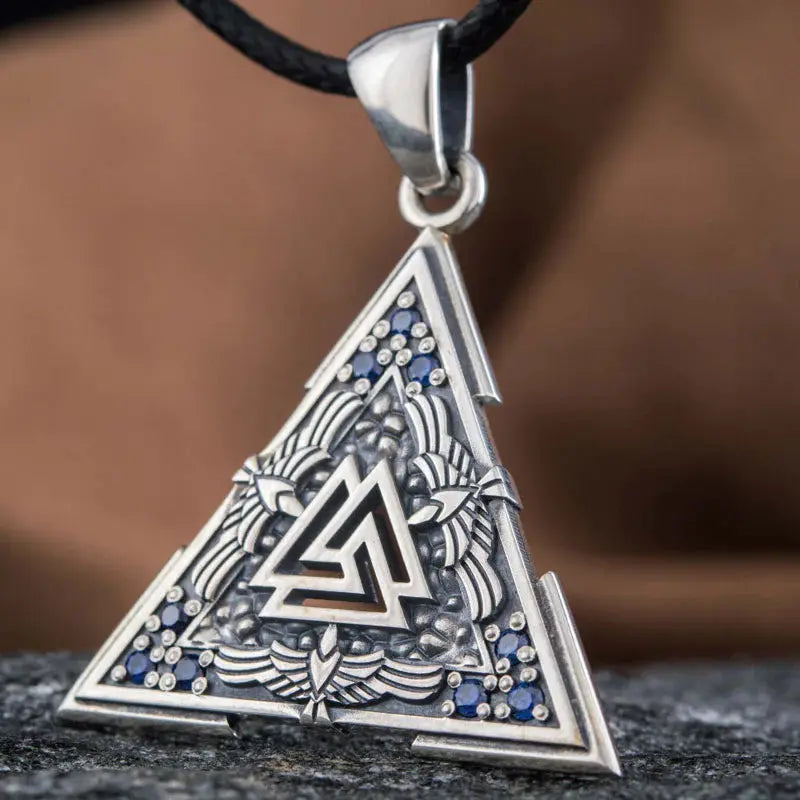 Valknut Necklace (Silver) - Viking Heritage Store