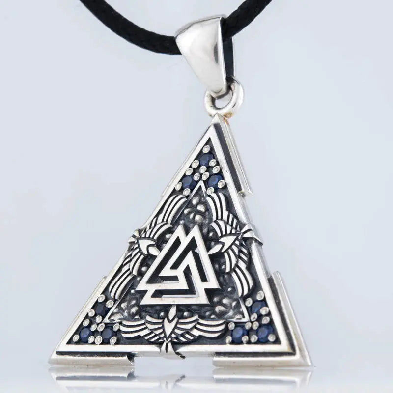 Valknut Necklace (Silver) - Viking Heritage Store