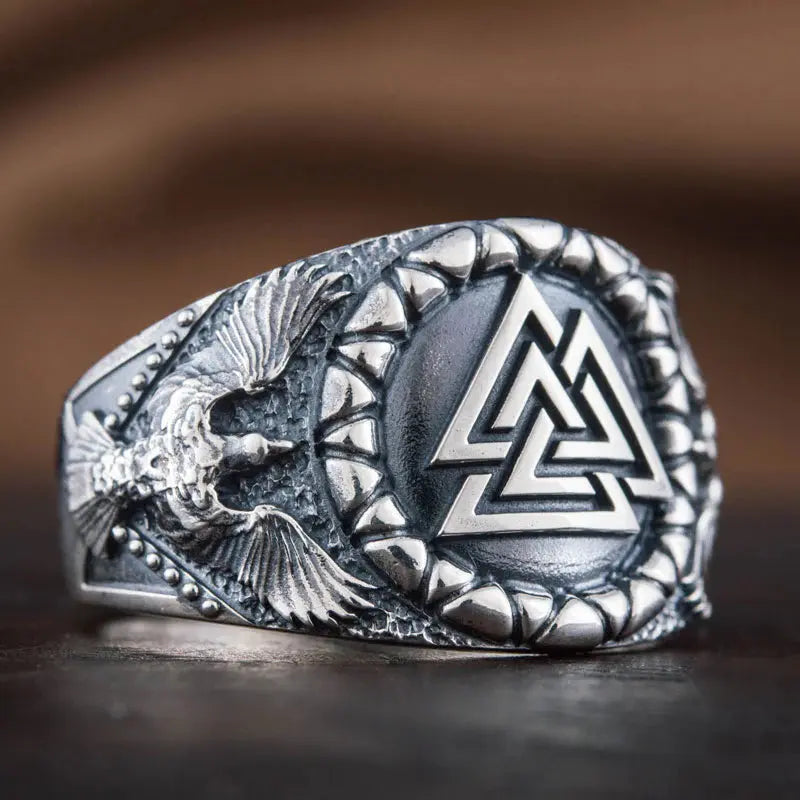 Valknut Ring (Silver) - Viking Heritage Store