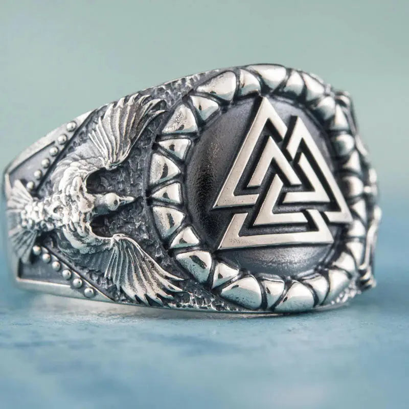 Valknut Ring (Silver) - Viking Heritage Store