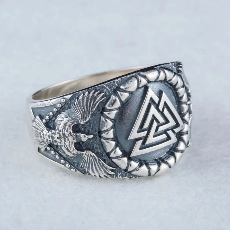 Valknut Ring (Silver) - Viking Heritage Store