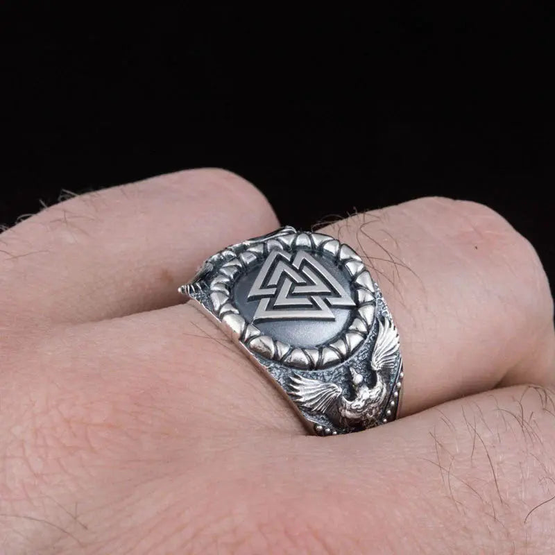 Valknut Ring (Silver) - Viking Heritage Store