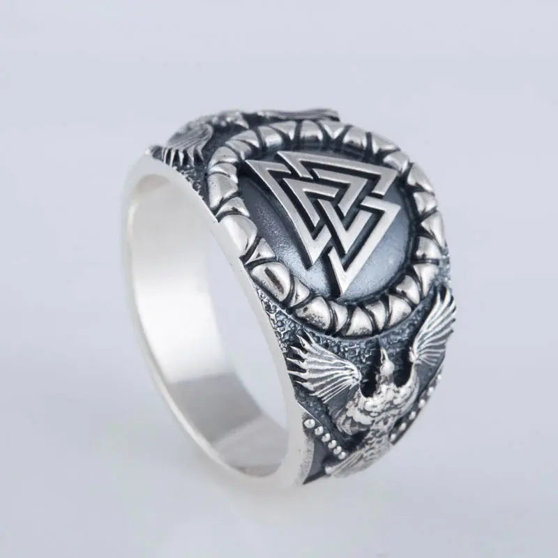 Valknut Ring (Silver) - Viking Heritage Store