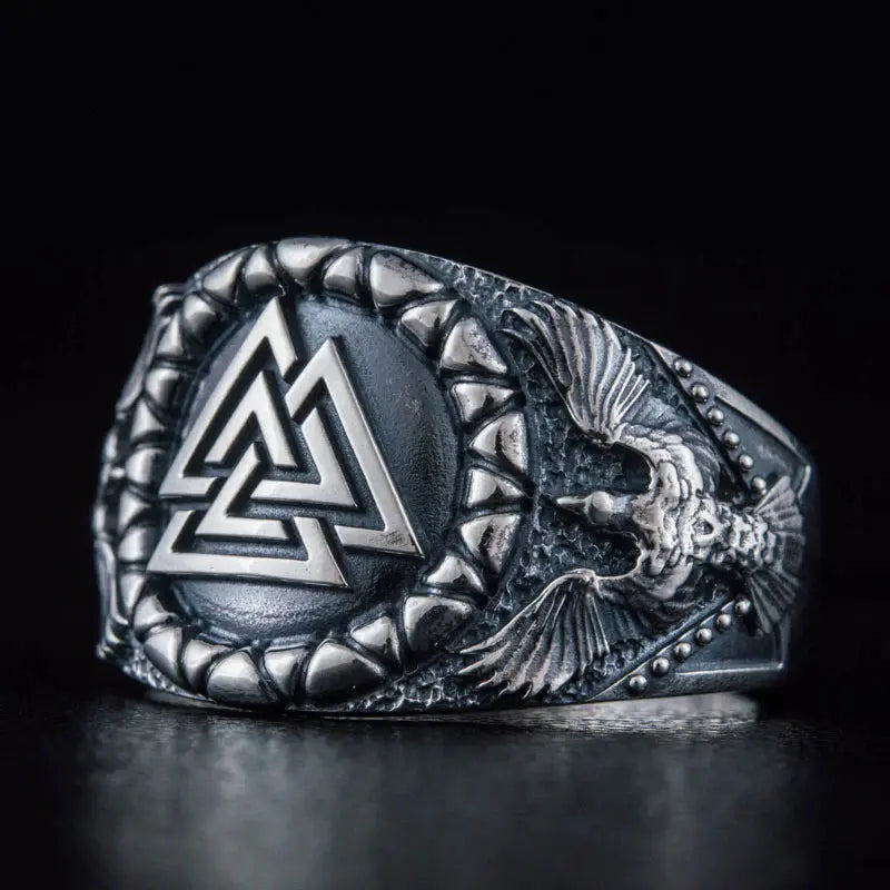 Valknut Ring (Silver) - Viking Heritage Store