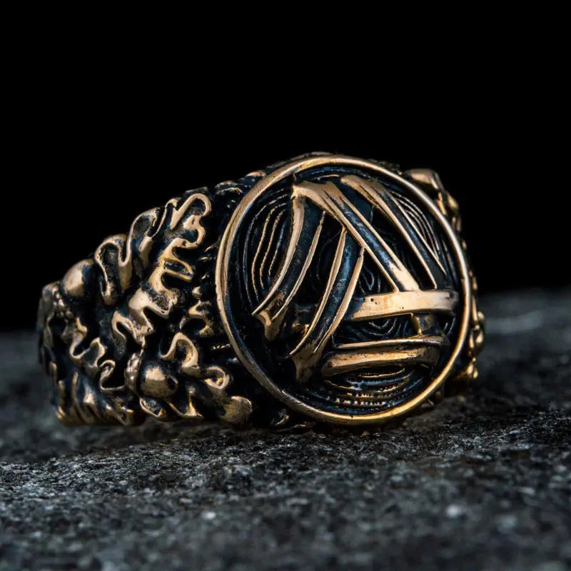 Valknut Ring (Solid Bronze) - Viking Heritage Store