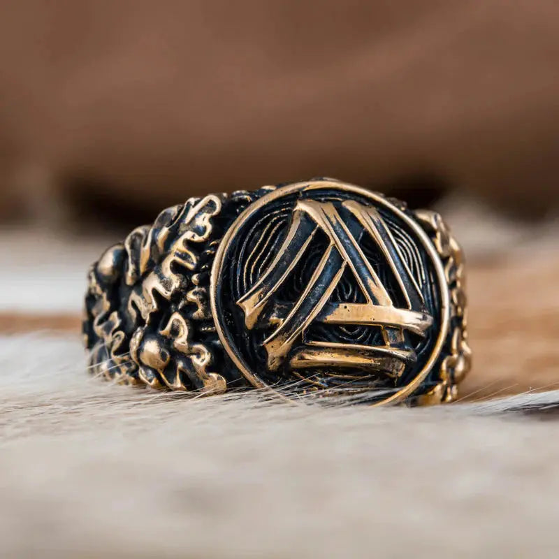 Valknut Ring (Solid Bronze) - Viking Heritage Store