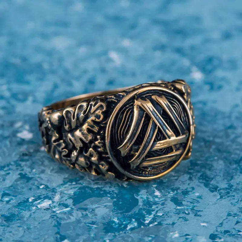 Valknut Ring (Solid Bronze) - Viking Heritage Store