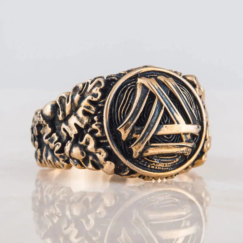 Valknut Ring (Solid Bronze) - Viking Heritage Store