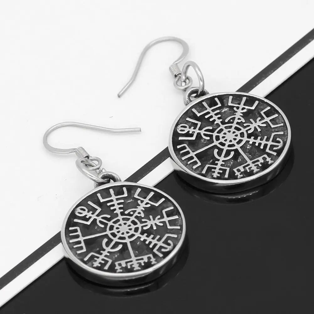 Vegvisir Earrings - Viking Heritage Store