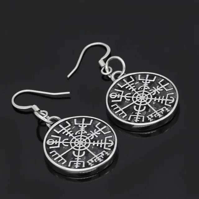 Vegvisir Earrings - Viking Heritage Store