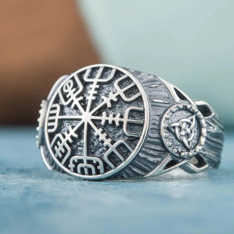 Vegvisir Ring (Silver) - Viking Heritage Store