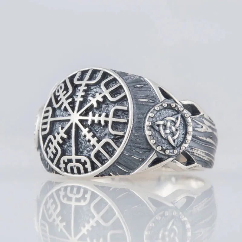 Vegvisir Ring (Silver) - Viking Heritage Store