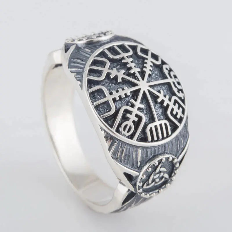 Vegvisir Ring (Silver) - Viking Heritage Store