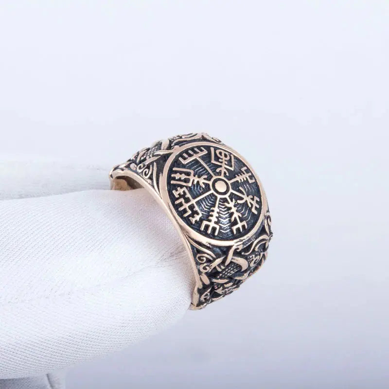 Vegvisir Ring (Solid Bronze) - Viking Heritage Store