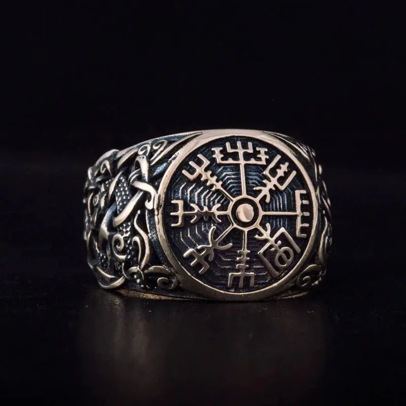 Vegvisir Ring (Solid Bronze) - Viking Heritage Store