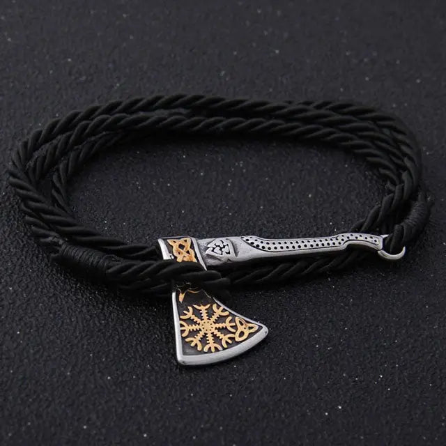 Viking Leather Axe Bracelet - Viking Heritage Store